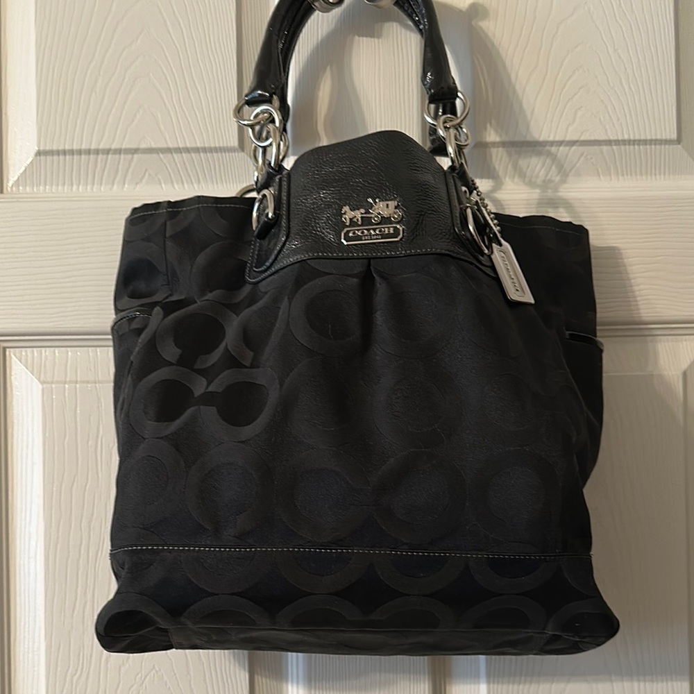 Coach Black Embossed Purse